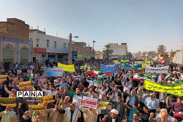 برگزاری راهپیمایی حمایت از مردم مظلوم غزه در بهبهان