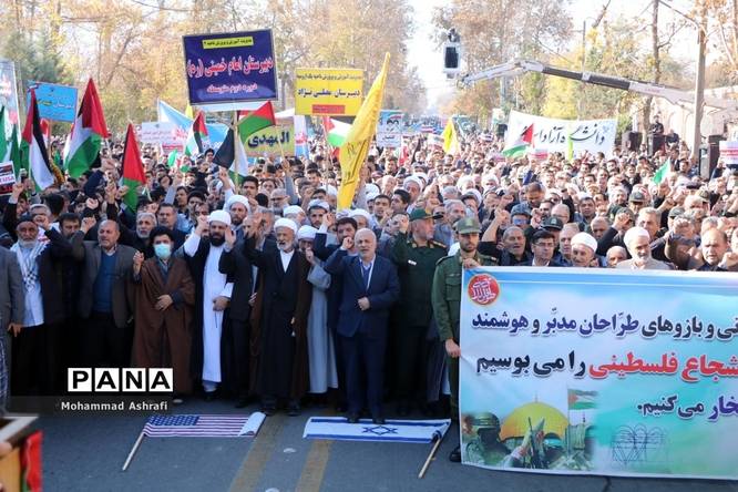 حضور فرهنگیان و دانشآموزان آذربایجان غربی در حمایت از مردم مظلوم فلسطین