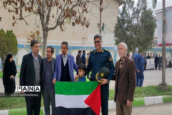 راهپیمایی مردم شهرستان شیروان در حمایت از مردم مظلوم فلسطین و محکومیت جنایت رژیم کودک کش اسرائیل