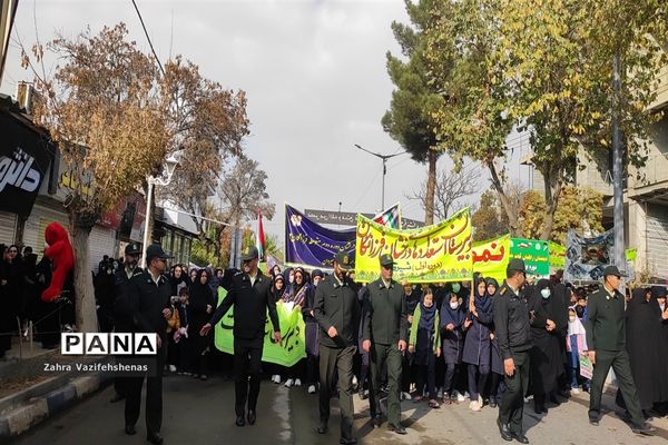 راهپیمایی مردم شهرستان شیروان در حمایت از مردم مظلوم فلسطین و محکومیت جنایت رژیم کودک کش اسرائیل