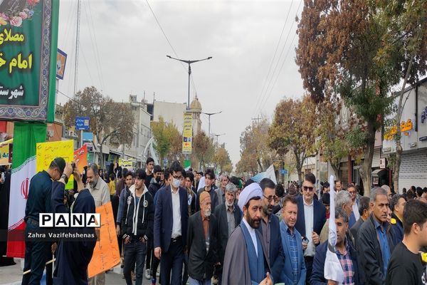 راهپیمایی مردم شهرستان شیروان در حمایت از مردم مظلوم فلسطین و محکومیت جنایت رژیم کودک کش اسرائیل