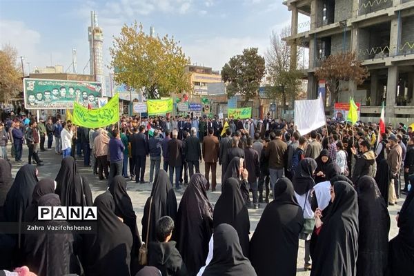 راهپیمایی مردم شهرستان شیروان در حمایت از مردم مظلوم فلسطین و محکومیت جنایت رژیم کودک کش اسرائیل