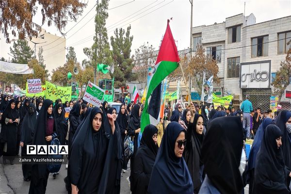 راهپیمایی مردم شهرستان شیروان در حمایت از مردم مظلوم فلسطین و محکومیت جنایت رژیم کودک کش اسرائیل