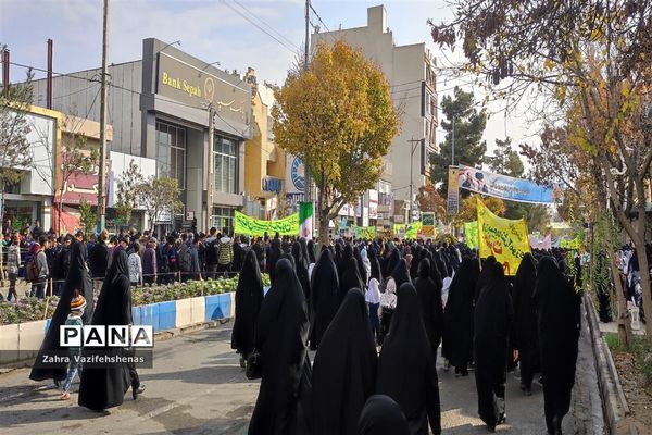 راهپیمایی مردم شهرستان شیروان در حمایت از مردم مظلوم فلسطین و محکومیت جنایت رژیم کودک کش اسرائیل