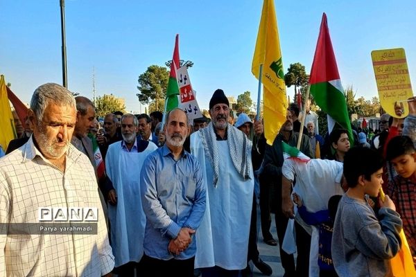 برگزاری تجمع و راهپیمایی حمایت از مردم غزه در شهرستان ورامین