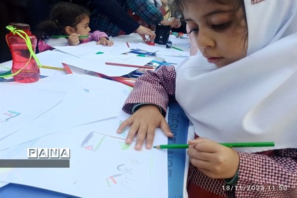 حضور دانش‌آموزان طارمی در حمایت از کودکان فلسطین