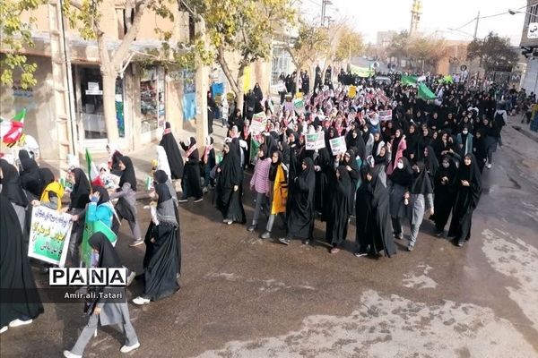 راهپیمایی محکومیت جنایات رژیم صهیونیستی با حضور پرشور و حماسی مردم شهر صفی‌آباد