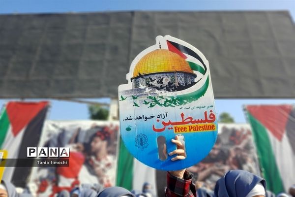 تجمع دانش‌آموزان اهوازی در حمایت از کودکان فلسطینی