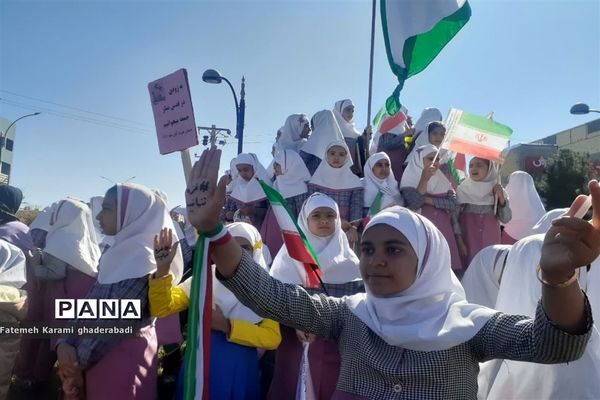 تجمع مردم قادراباد در دفاع از فلسطین و محکومیت جنایت های رژیم صهیونیستی