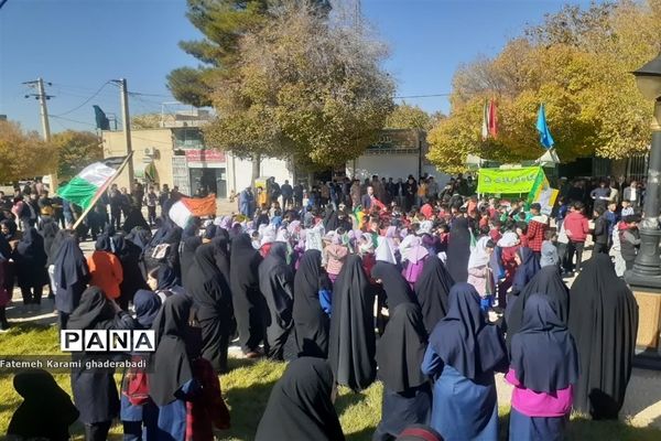 تجمع مردم قادراباد در دفاع از فلسطین و محکومیت جنایت های رژیم صهیونیستی