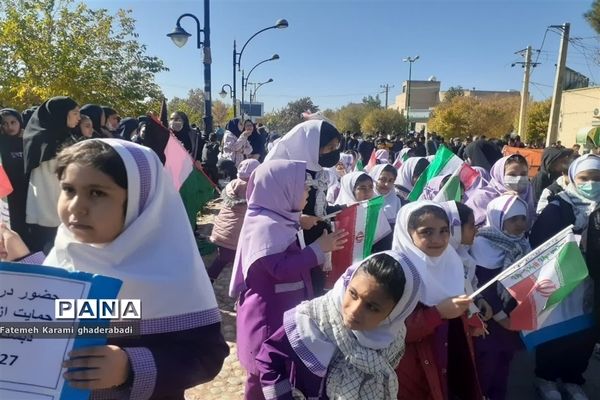 تجمع مردم قادراباد در دفاع از فلسطین و محکومیت جنایت های رژیم صهیونیستی