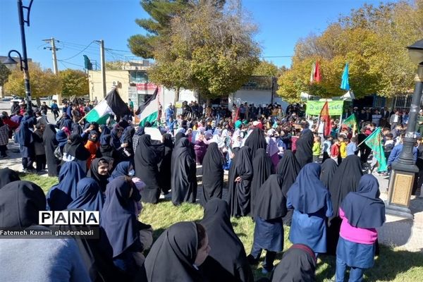 تجمع مردم قادراباد در دفاع از فلسطین و محکومیت جنایت های رژیم صهیونیستی