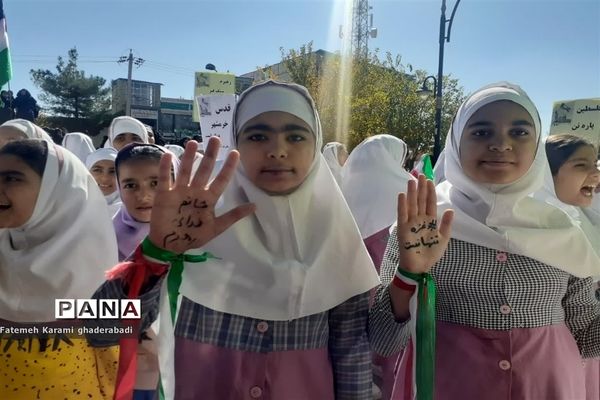 تجمع مردم قادراباد در دفاع از فلسطین و محکومیت جنایت های رژیم صهیونیستی