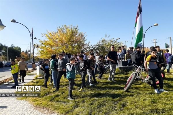 تجمع مردم قادراباد در دفاع از فلسطین و محکومیت جنایت های رژیم صهیونیستی