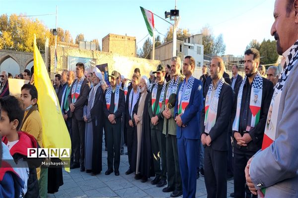 اجتماع پرشور مردم گلپایگان در جهت حمایت از کودکان فلسطین و اعلام محکومیت از رژیم کودکش صهیونیسم