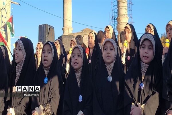اجتماع پرشور مردم گلپایگان در جهت حمایت از کودکان فلسطین و اعلام محکومیت از رژیم کودکش صهیونیسم