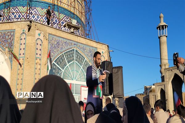 اجتماع پرشور مردم گلپایگان در جهت حمایت از کودکان فلسطین و اعلام محکومیت از رژیم کودکش صهیونیسم