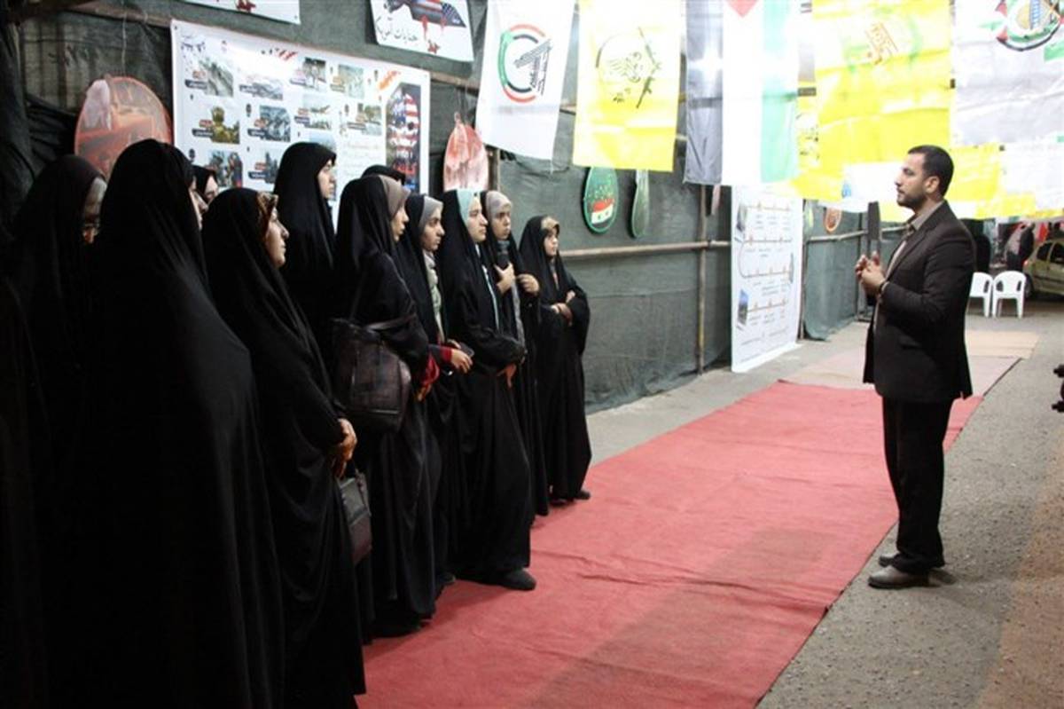 بازدید دانشجویان از نمایشگاه خیمة الاقصی در سمنان