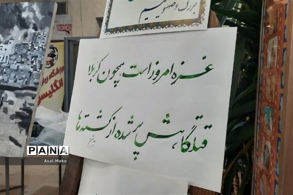 نمایشگاه هنرهای تجسمی در راستای حمایت از کودکان غزه در پاکدشت