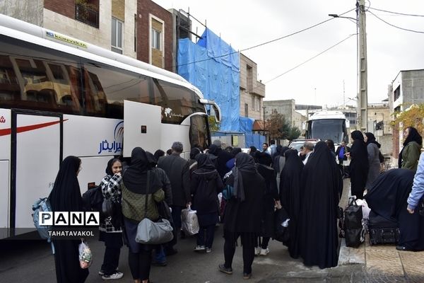 اعزام دختران مدارس آفرینش و  سعادت شهرستان پردیس به اردوی راهیان نور