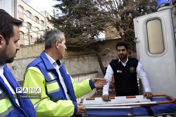 مانور زلزله در مدرسه شهید بهشتی شهرستان پردیس