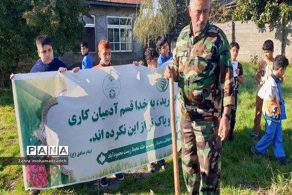 آغاز رسمی کاشت نهال به اسم کودکان غزه و پویش میرزا کوچک خان جنگلی در مدرسه وحدت اهلم