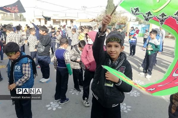 تشییع شهید گمنام در دبستان غنچه ها ولایت 2 ناحیه 3 شیراز