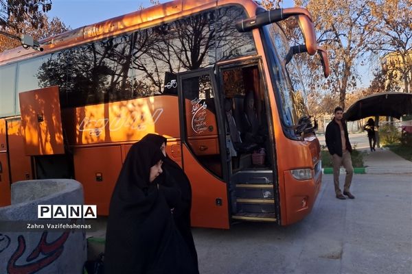 مراسم بدرقه و اعزام فرهنگیان خانم کاروان راهیان نور شهرستان شیروان