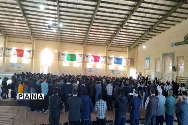 تشییع پیکر شهید گمنام در روستای گردکوه مهریز