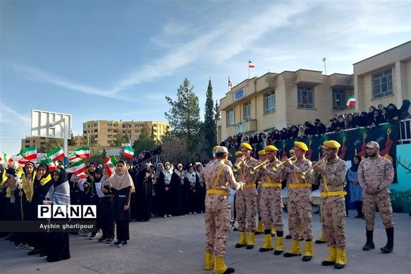 مراسم استقبال شهید گمنام در ناحیه یک شیراز