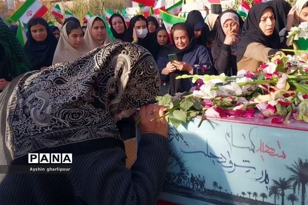 مراسم استقبال شهید گمنام در ناحیه یک شیراز