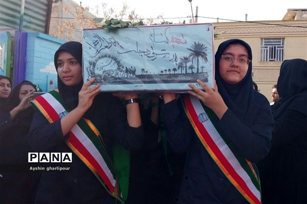 مراسم استقبال شهید گمنام در ناحیه یک شیراز