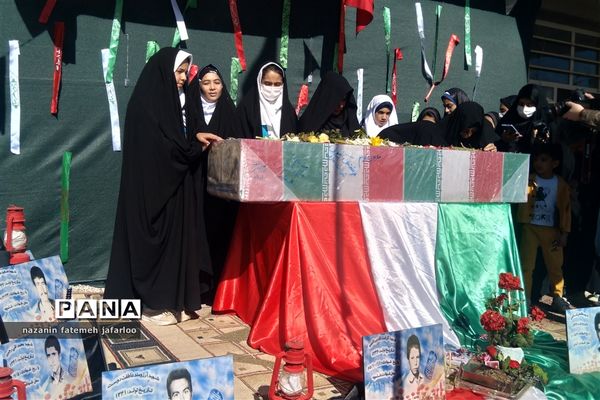 آیین استقبال از پیکر مطهر شهید گمنام دفاع مقدس در شهر صغاد