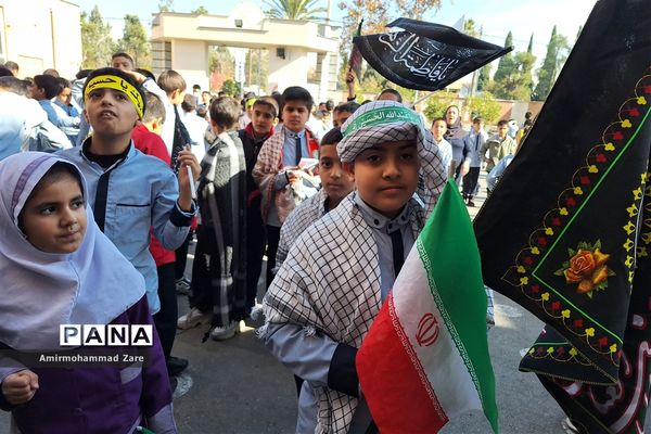 تشییع شهید گمنام در دبستان معارف 6 ناحیه 3 شیراز