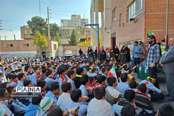 تشییع شهید گمنام در دبستان معارف 6 ناحیه 3 شیراز