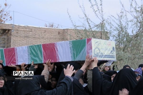 تشییع شهید گمنام در شهر درق