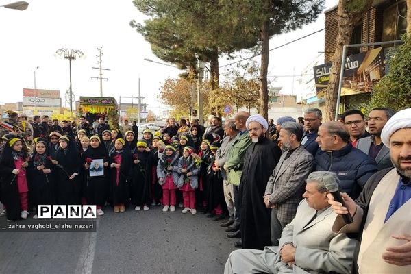 مراسم تشییع پیکر شهید گمنام در شهرستان خلیل آباد