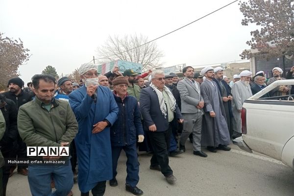 مراسم استقبال از شهدای گمنام در شهرستان راز و جرگلان