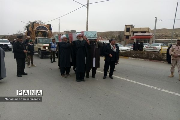 مراسم استقبال از شهدای گمنام در شهرستان راز و جرگلان