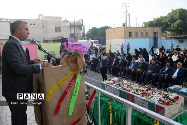 وداع با شهید گمنام  و زیارت عاشورا در دبیرستان متوسطه اول سمیه بوشهر