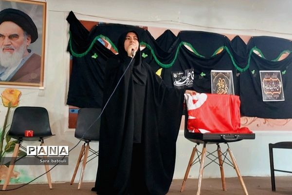 مراسم شهادت مادر دو عالم با رنگ و بوی پرچم قمر بنی هاشم(ع)