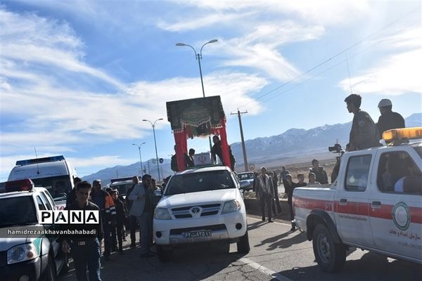 تشییع شهید گمنام در روستای احمد آباد بخش مرکزی بهاباد