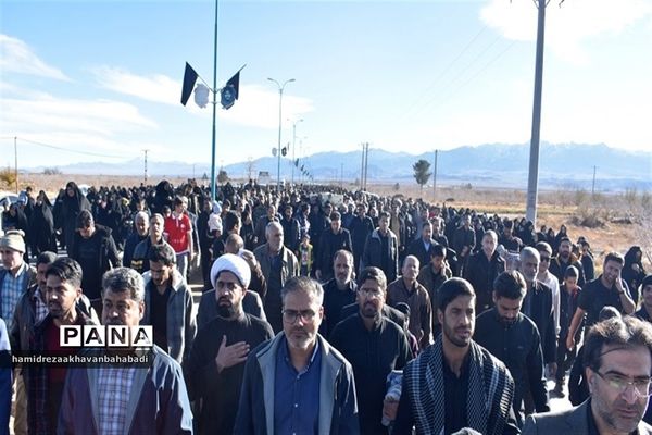 تشییع شهید گمنام در روستای احمد آباد بخش مرکزی بهاباد