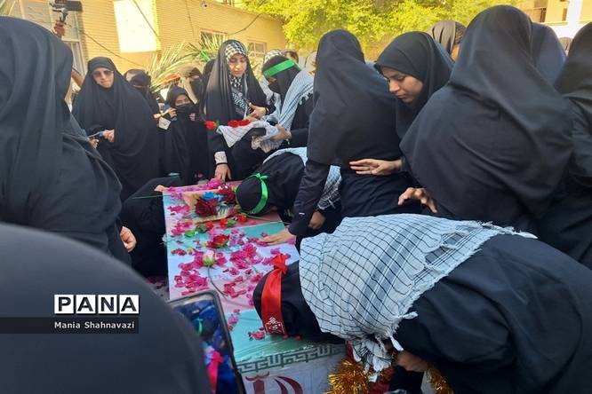 تشییع شهید گمنام در شهرستان جاسک