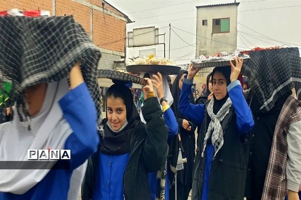 مراسم استقبال از شهید گمنام در دبستان شهید قدوسی کلوده