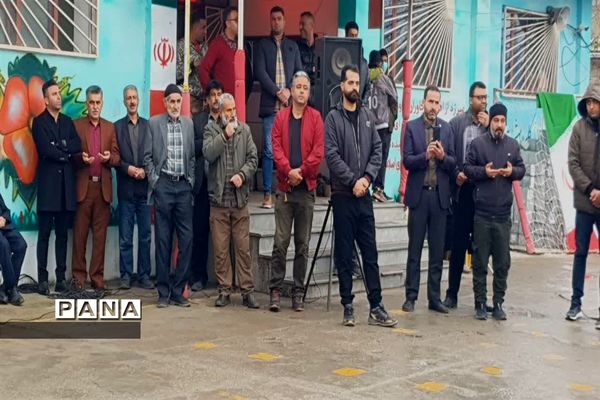 مراسم استقبال از شهید گمنام در دبستان شهید قدوسی کلوده