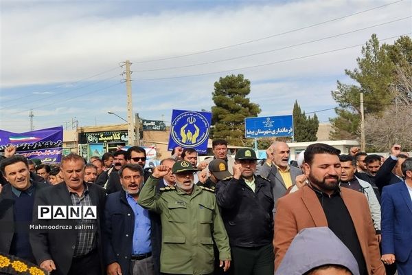 راهپیمایی حماسه ٩ دی در شهرستان بیضاء