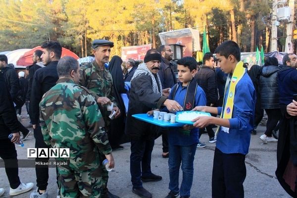 فعالیت‌های موکب سازمان دانش‌ آموزی در گلزار شهدا کرمان