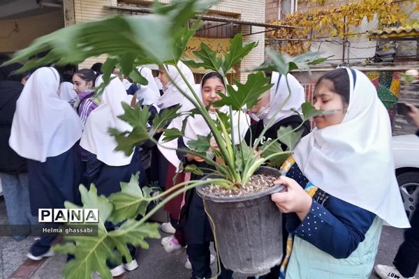 نذر گل در دبستان دخترانه شهید‌محمدعلی صابری قائمشهر
