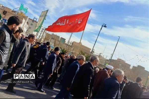 راهپیمایی پرشور مردم بخش گلستان شهرستان بهارستان